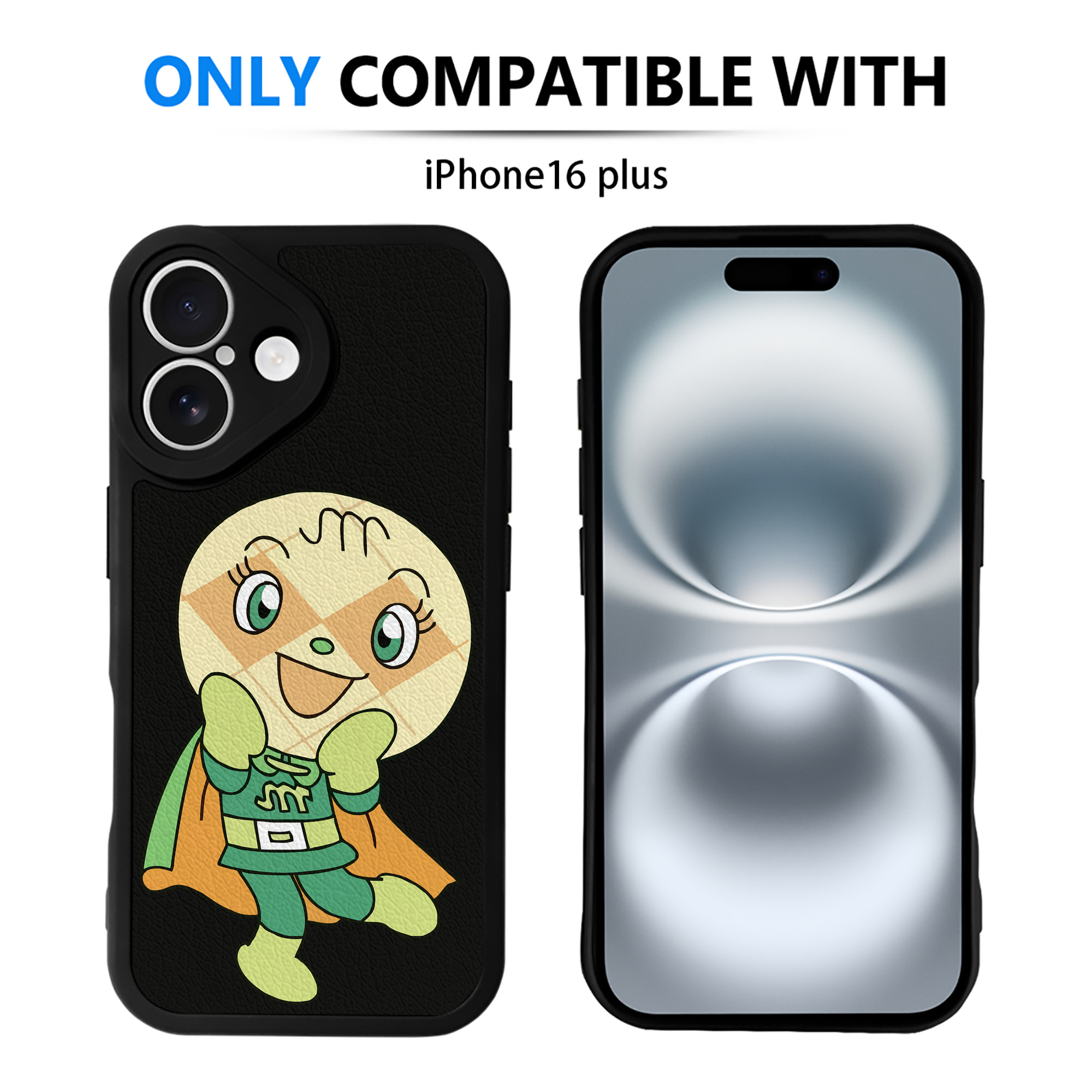 （画像用） アンパンマン Anpanman 【iPhone 16シリーズ対応】シリコンスマホケース（レザー調） 材質：シリコン